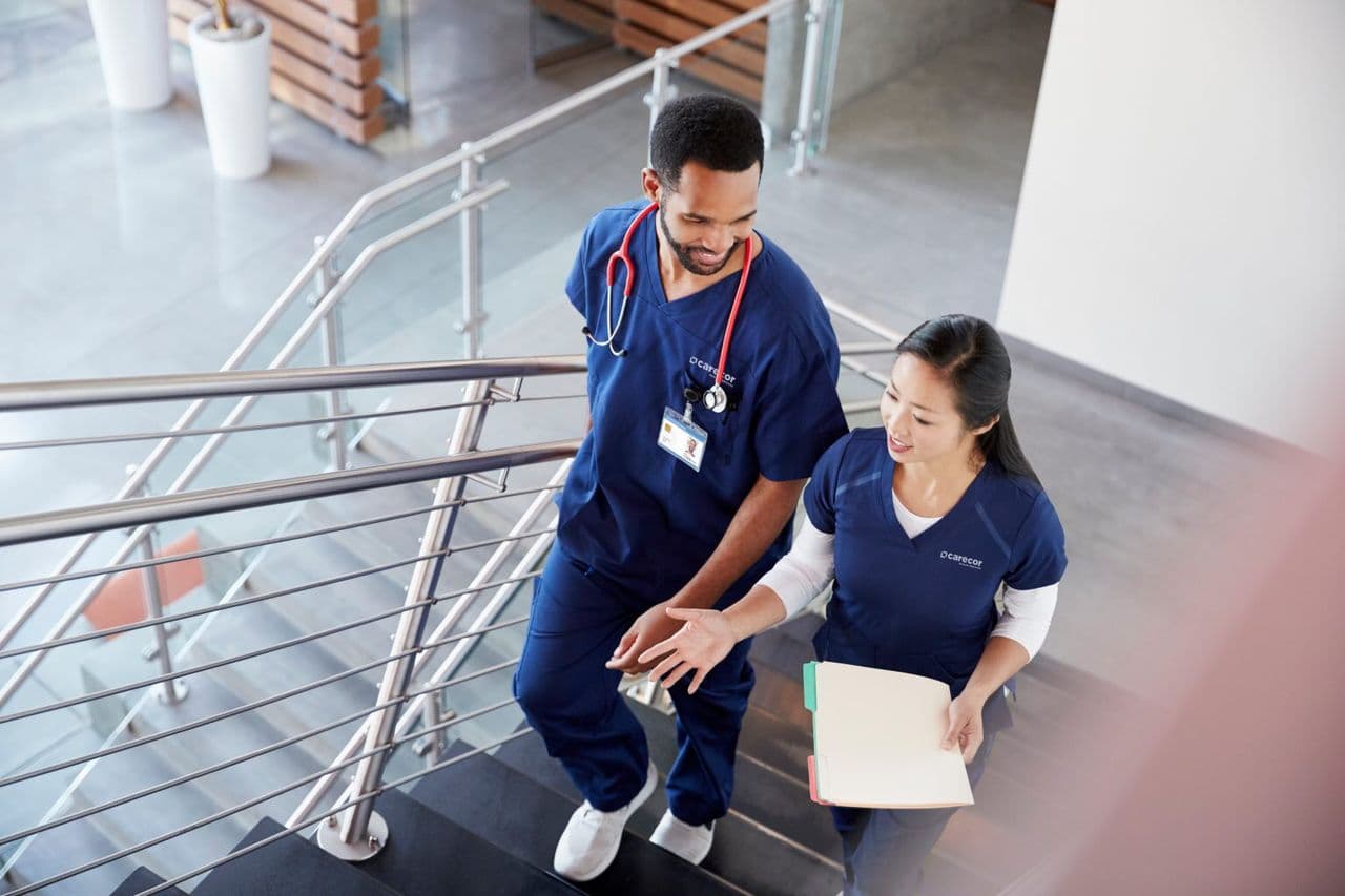Healthcare professionals working together